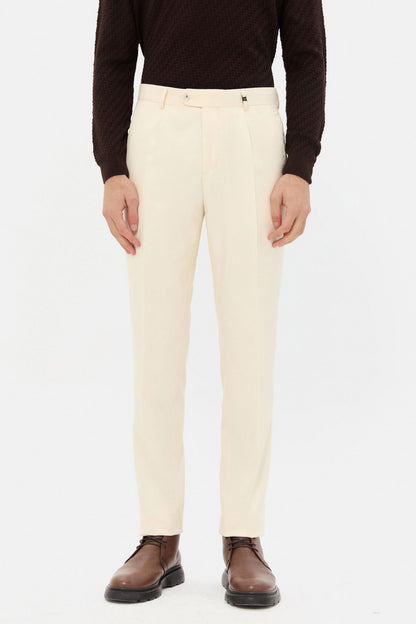 Ds Damat Regular Fit Ekru Çizgili Jogger Pantolon