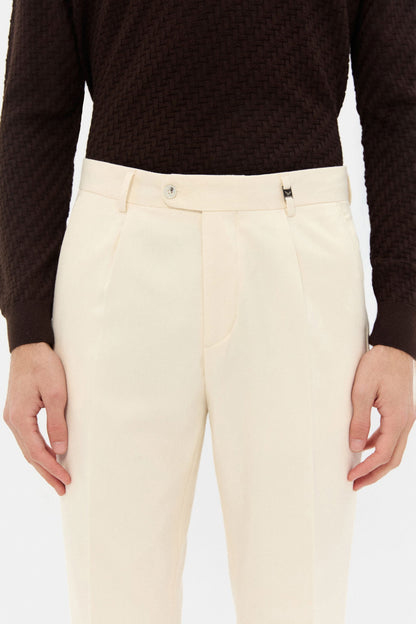 Ds Damat Regular Fit Ekru Çizgili Jogger Pantolon