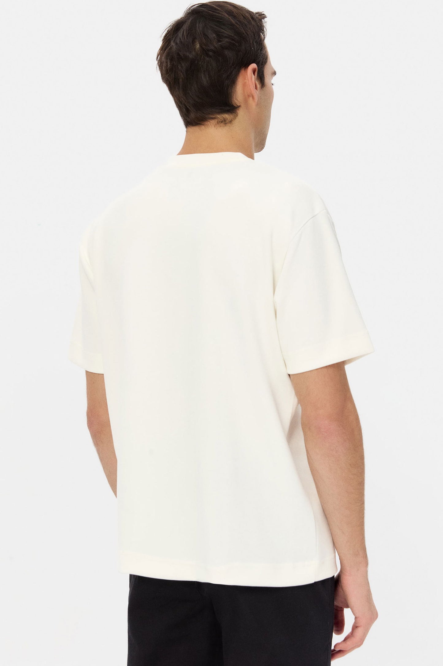 Twn Relaxed Fit Ekru Düz T-shirt