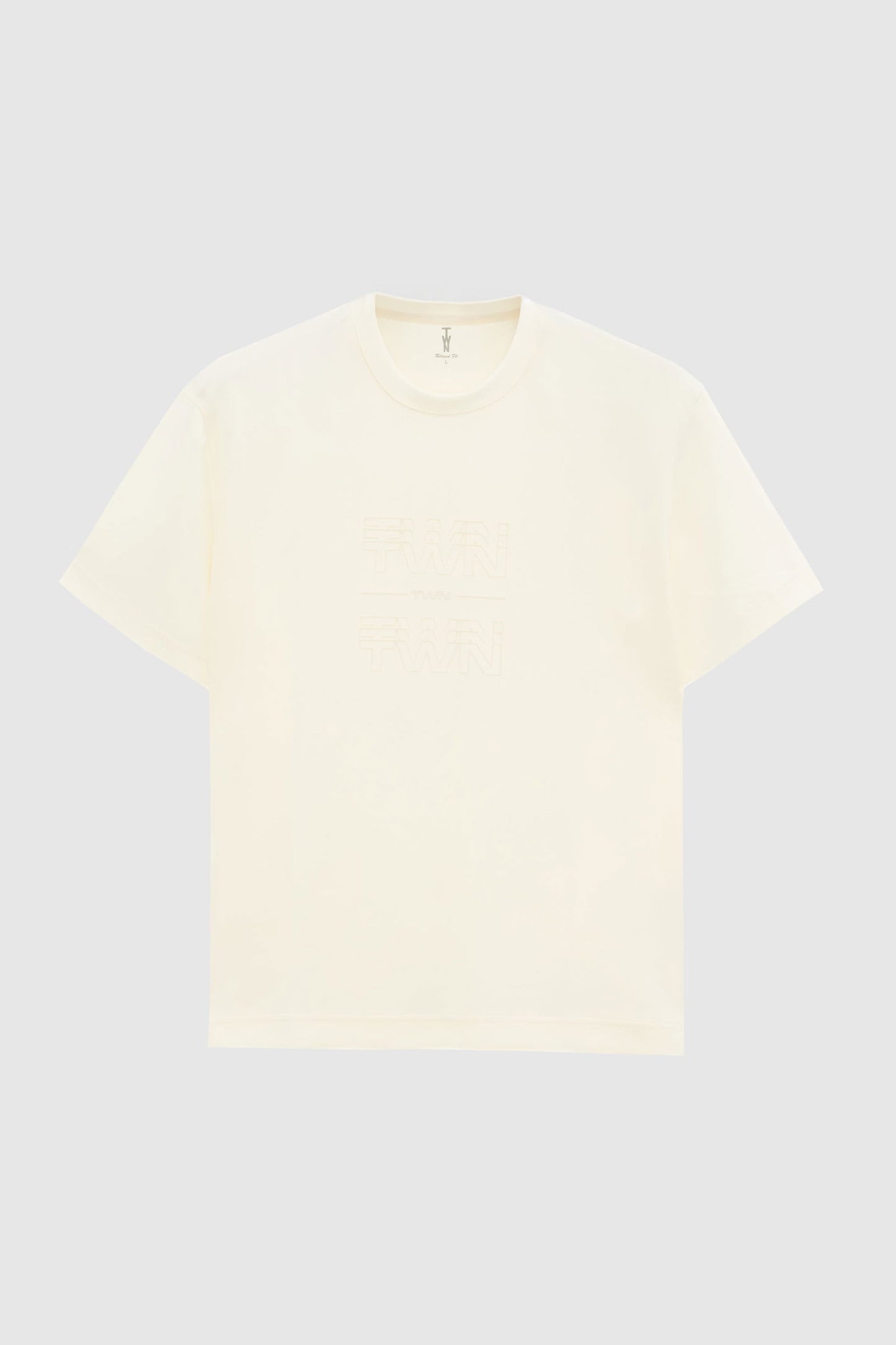Twn Relaxed Fit Ekru Düz T-shirt