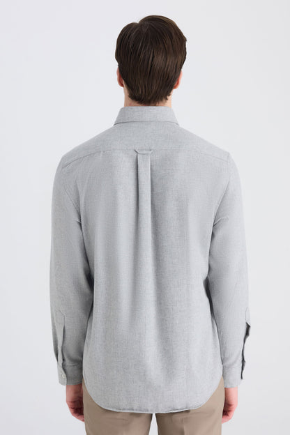 Ds Damat Comfort Gri Gabardin Gömlek