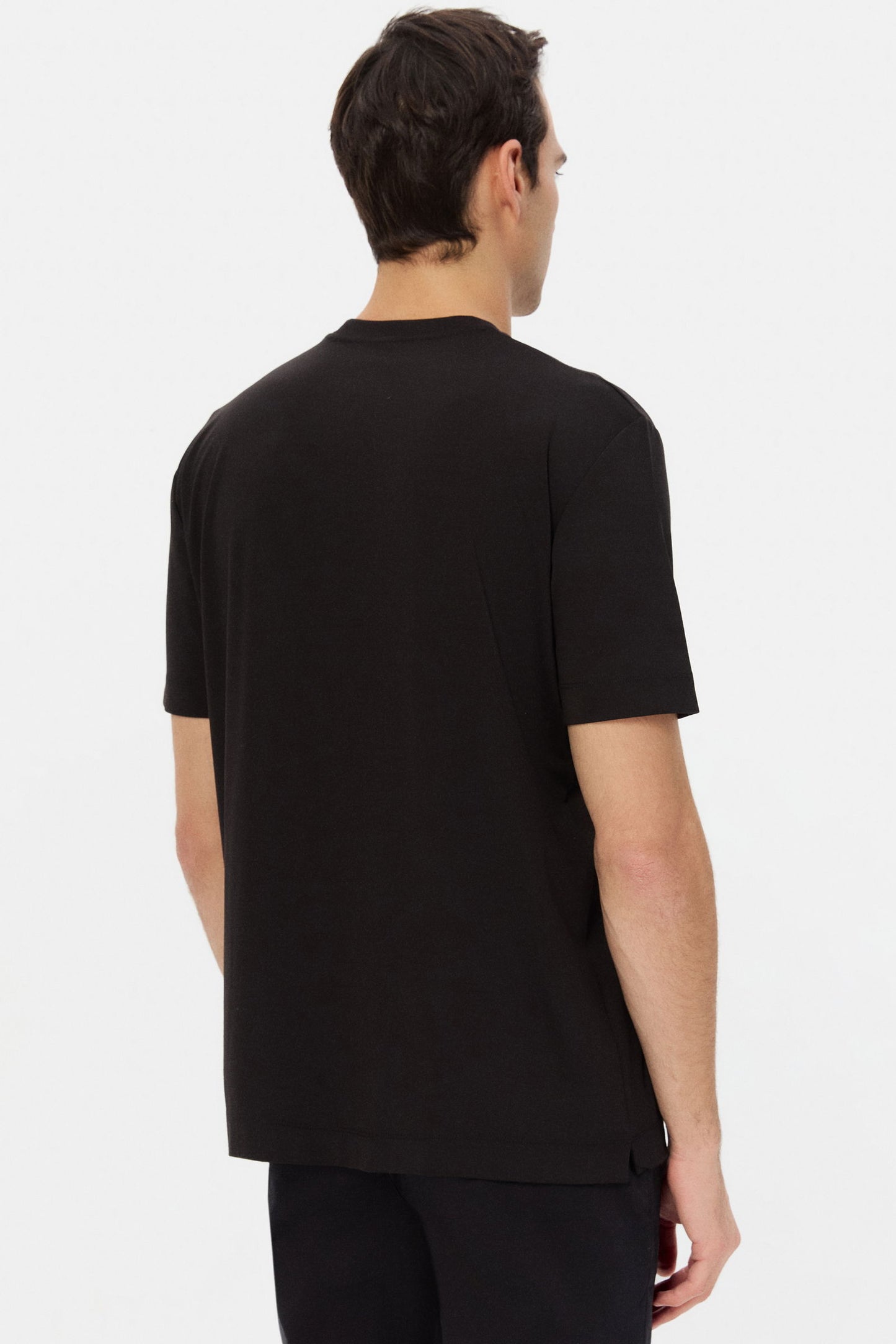 Ds Damat Regular Fit Siyah Düz T-shirt