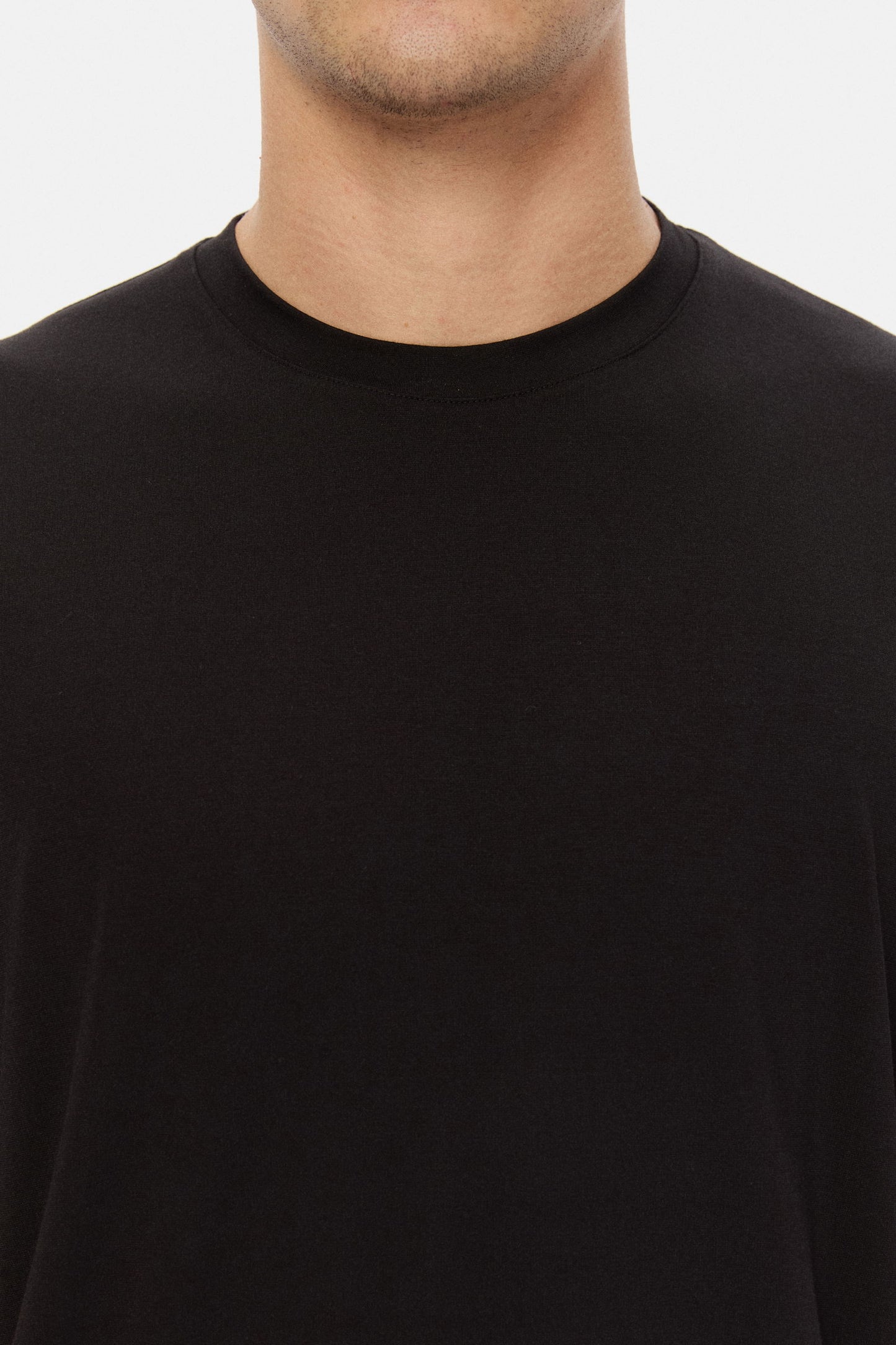 Ds Damat Regular Fit Siyah Düz T-shirt