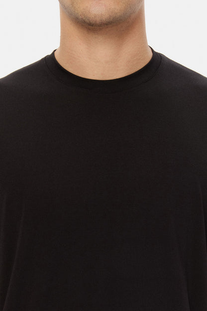 Ds Damat Regular Fit Siyah Düz T-shirt