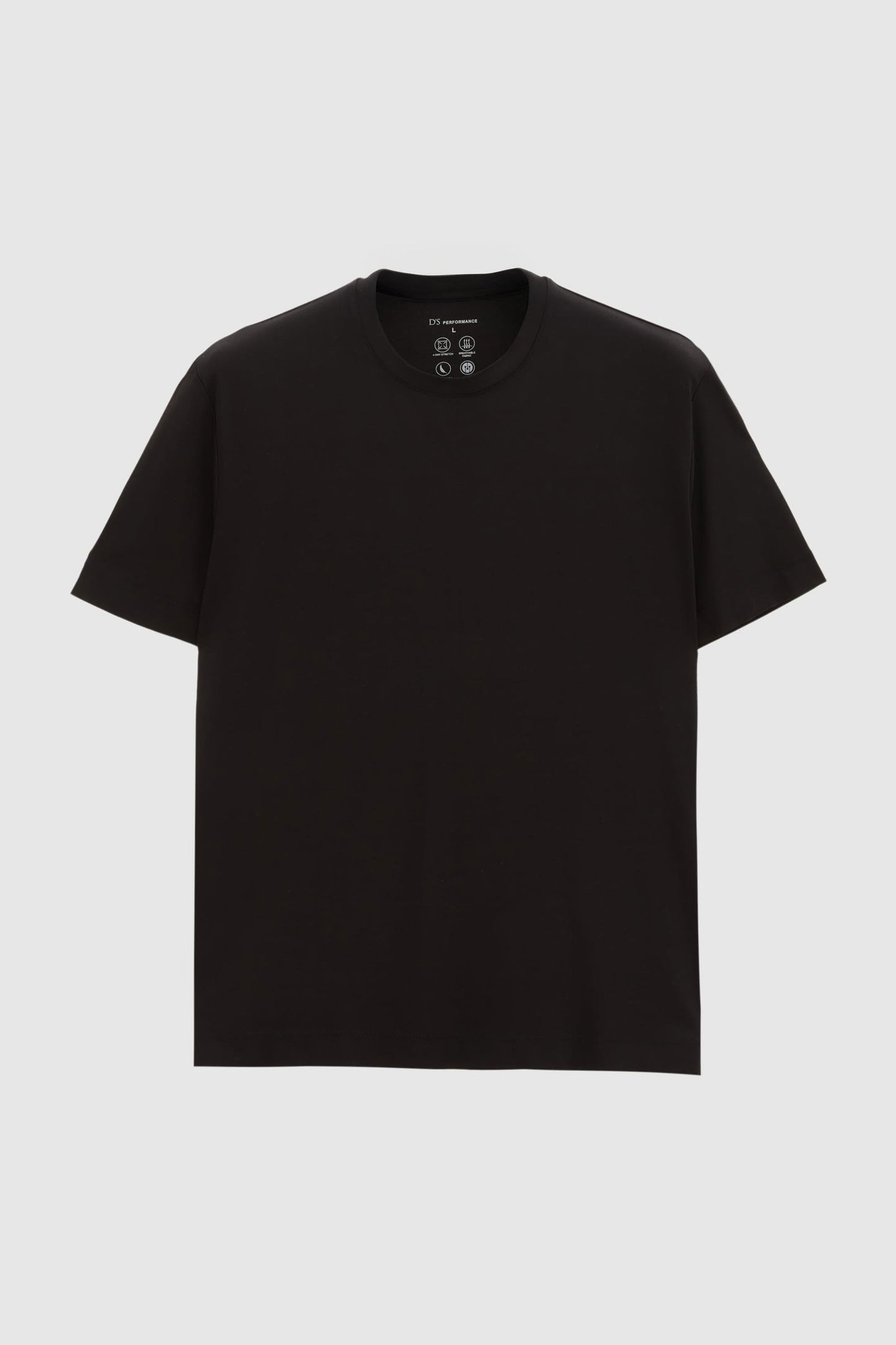 Ds Damat Regular Fit Siyah Düz T-shirt