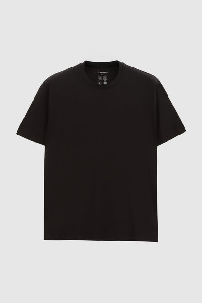 Ds Damat Regular Fit Siyah Düz T-shirt