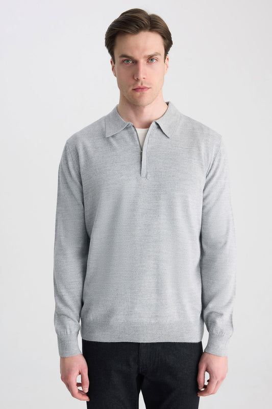 Ds Damat Regular Fit Gri Melanj Kazak