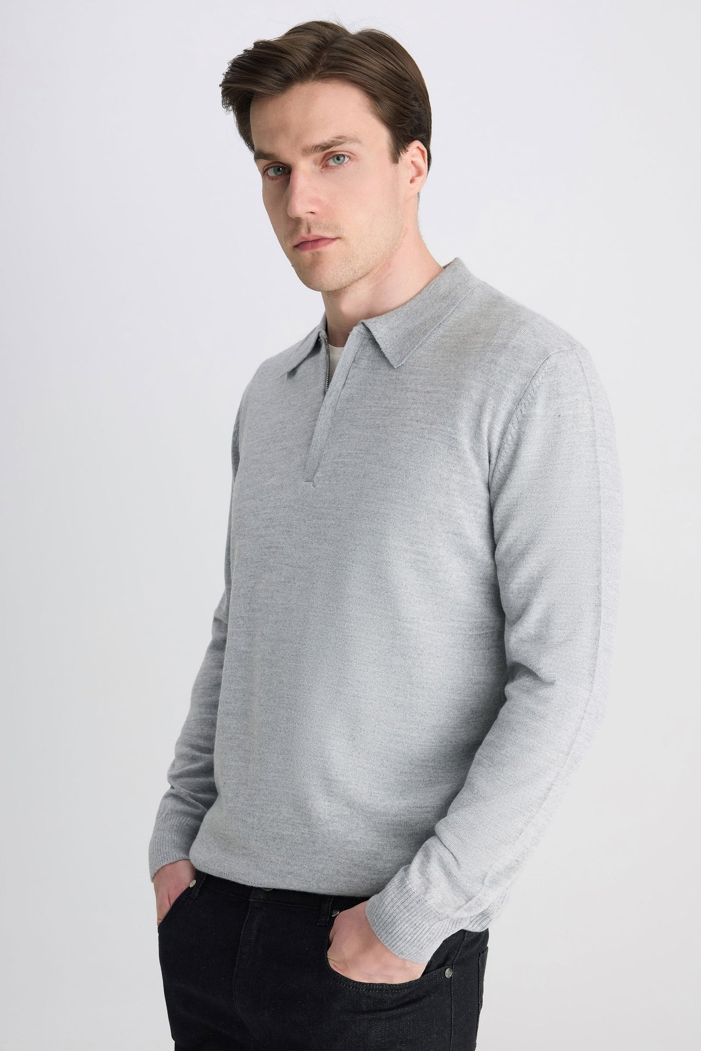 Ds Damat Regular Fit Gri Melanj Kazak