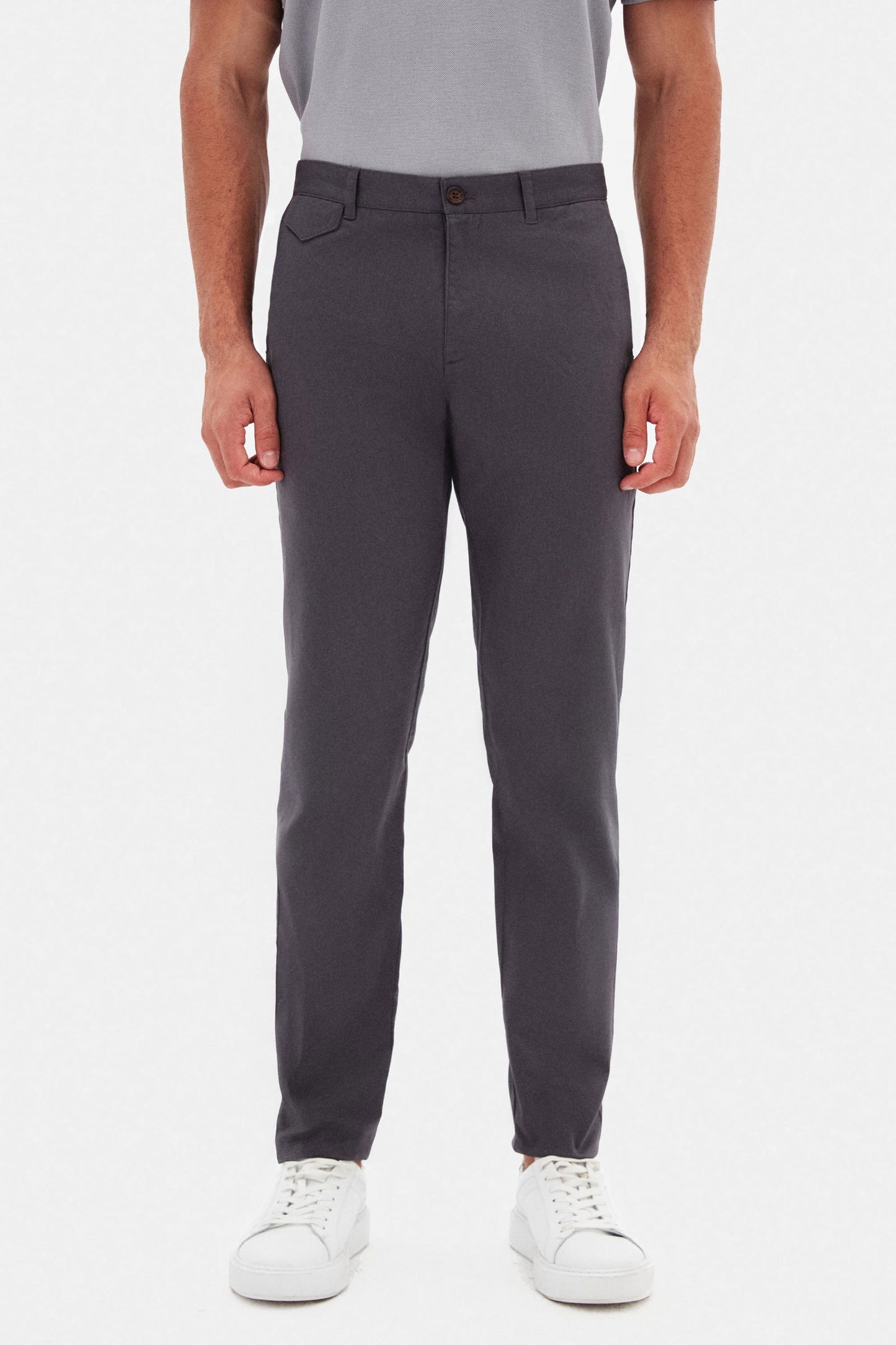 Twn Slim Fit Antrasit Armürlü Chino Pantolon