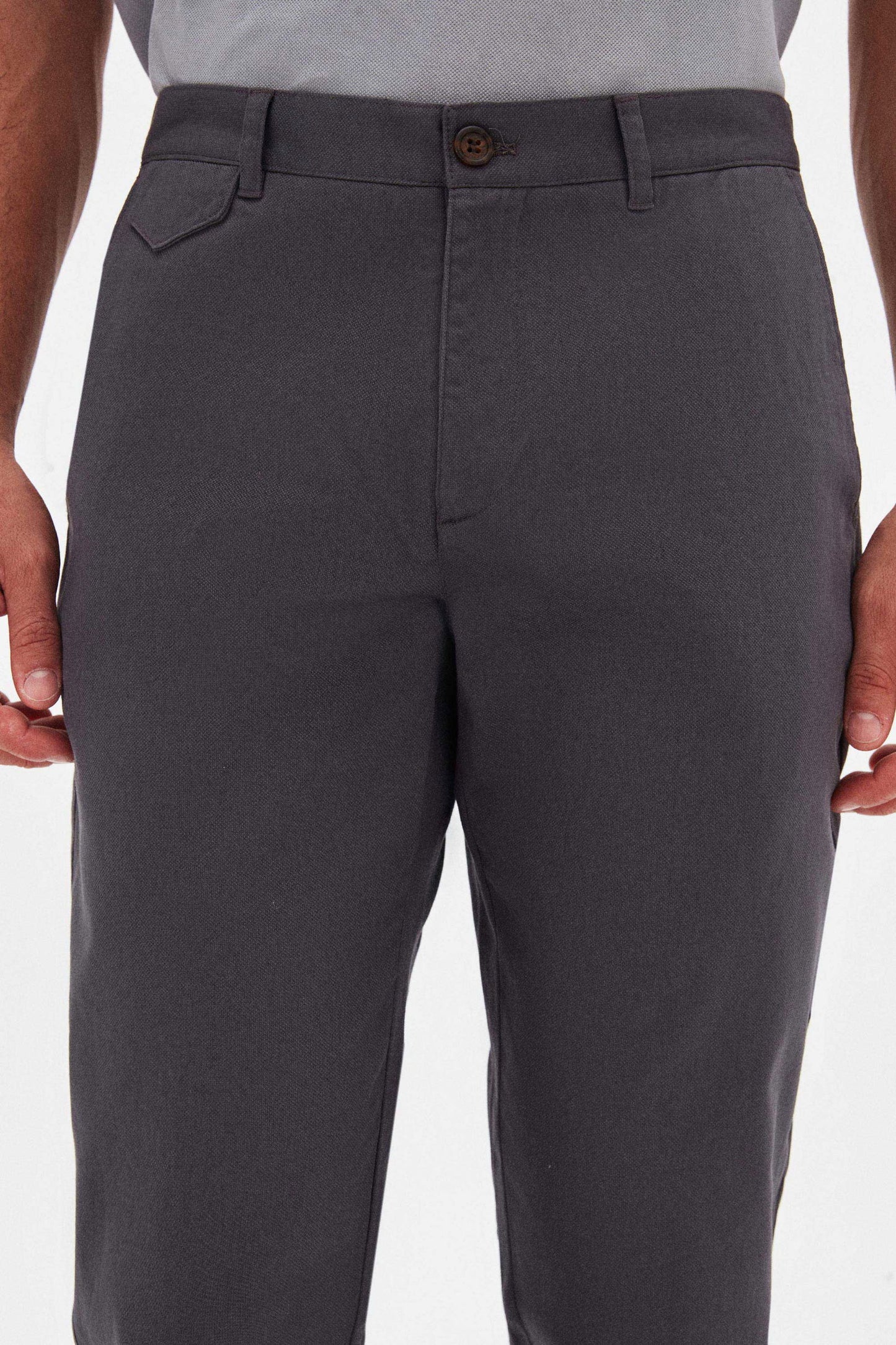 Twn Slim Fit Antrasit Armürlü Chino Pantolon