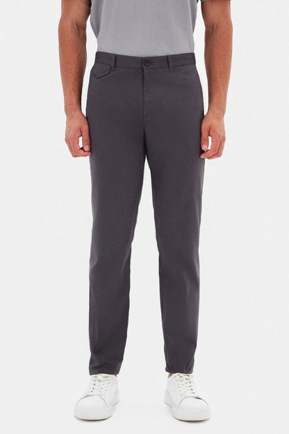 Twn Slim Fit Antrasit Armürlü Chino Pantolon