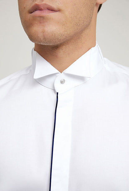 Twn Slim Fit Beyaz Düz Smokin Gömlek