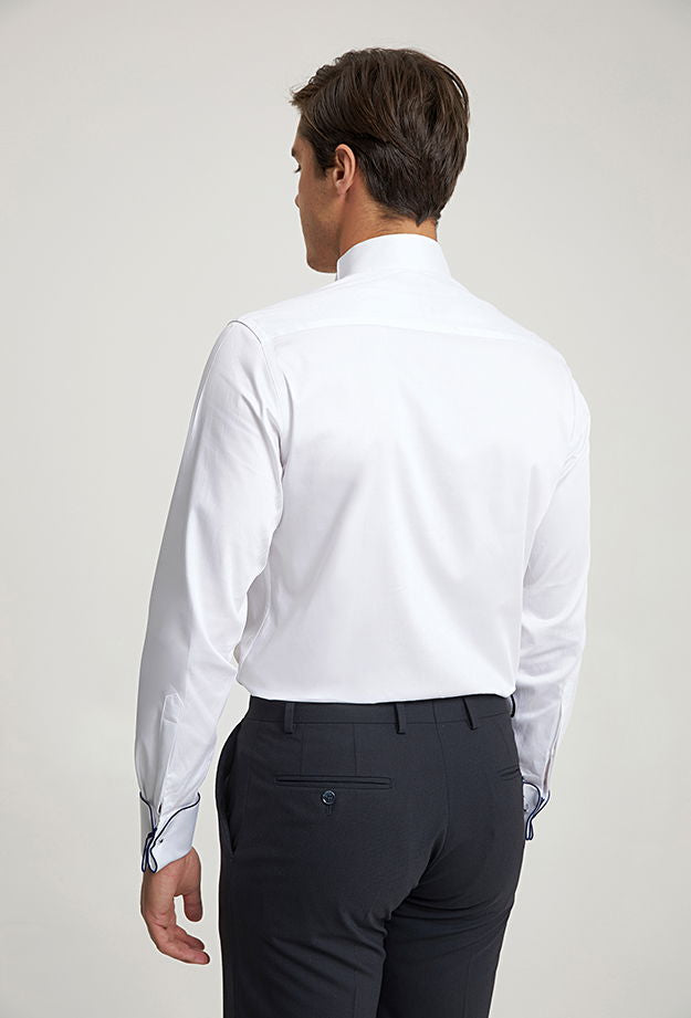 Twn Slim Fit Beyaz Düz Smokin Gömlek