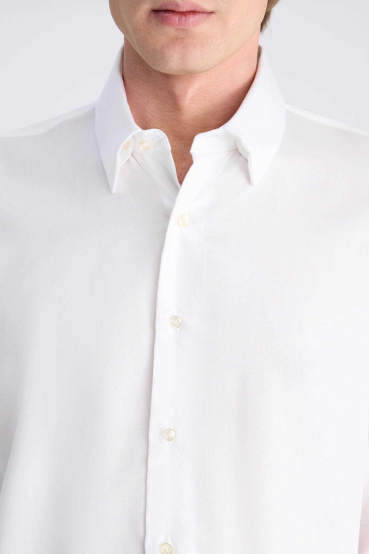 Ds Damat Slim Fit Beyaz Düz Gömlek