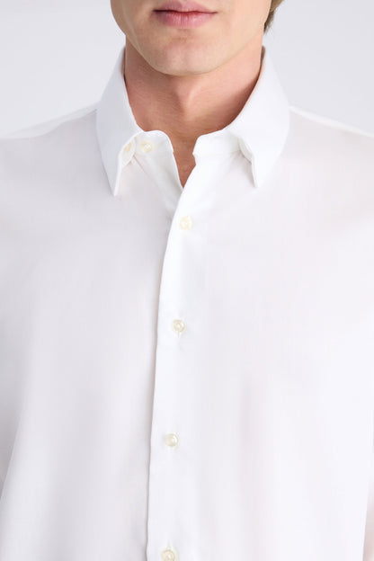 Ds Damat Slim Fit Beyaz Düz Gömlek