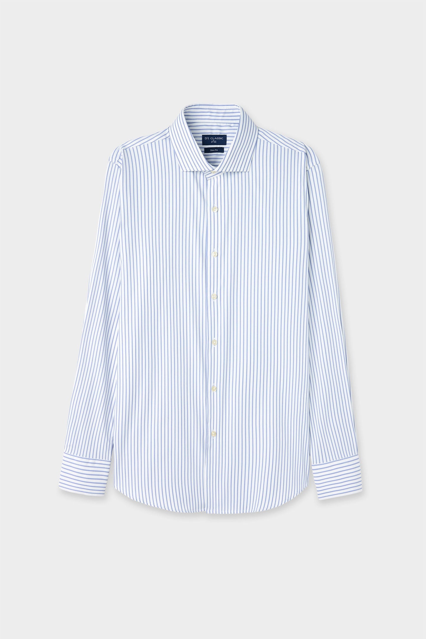 Ds Damat Slim Fit Lacivert Çizgili Gömlek