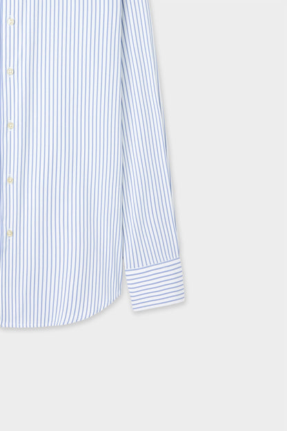 Ds Damat Slim Fit Lacivert Çizgili Gömlek