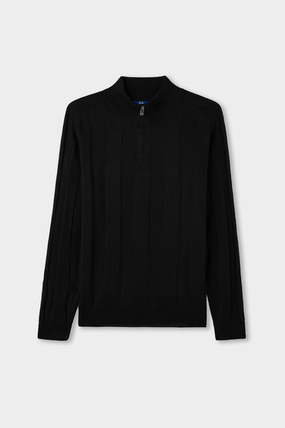 Ds Damat Regular Fit Siyah Düz Örgü Kazak