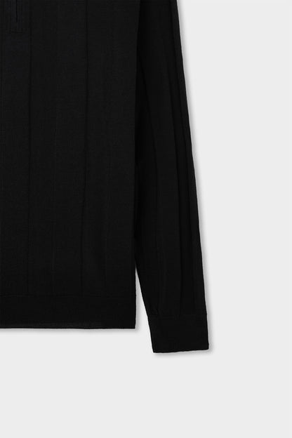 Ds Damat Regular Fit Siyah Düz Örgü Kazak