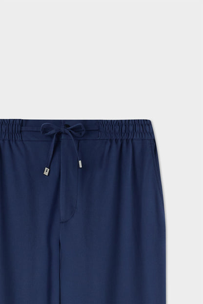Ds Damat Relaxed Fit (pilesiz) Lacivert Diyogonal Tencel™-pamuk Karışımlı Likralı Jogger Pantolon
