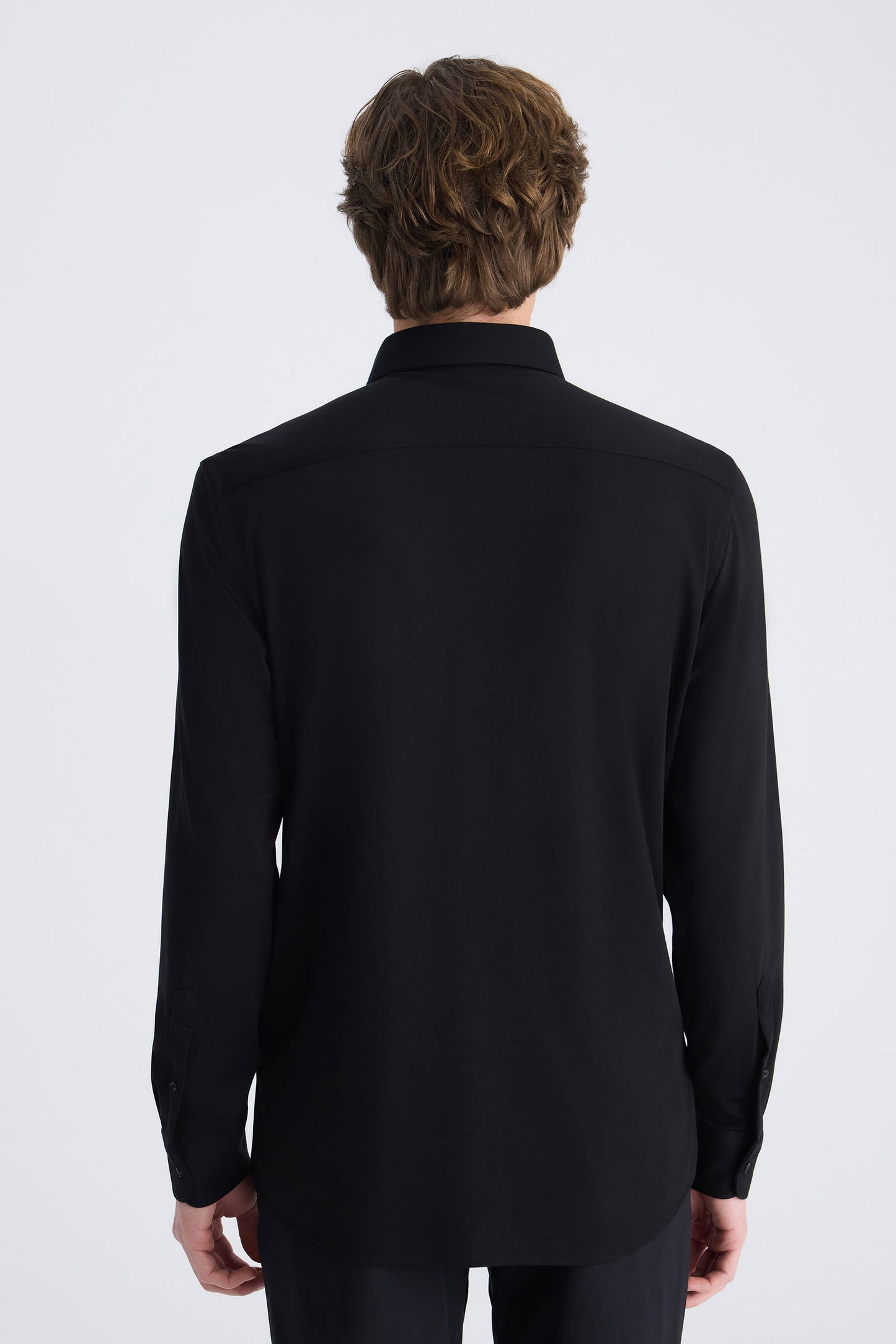 Ds Damat Slim Fit Siyah Örme Gömlek