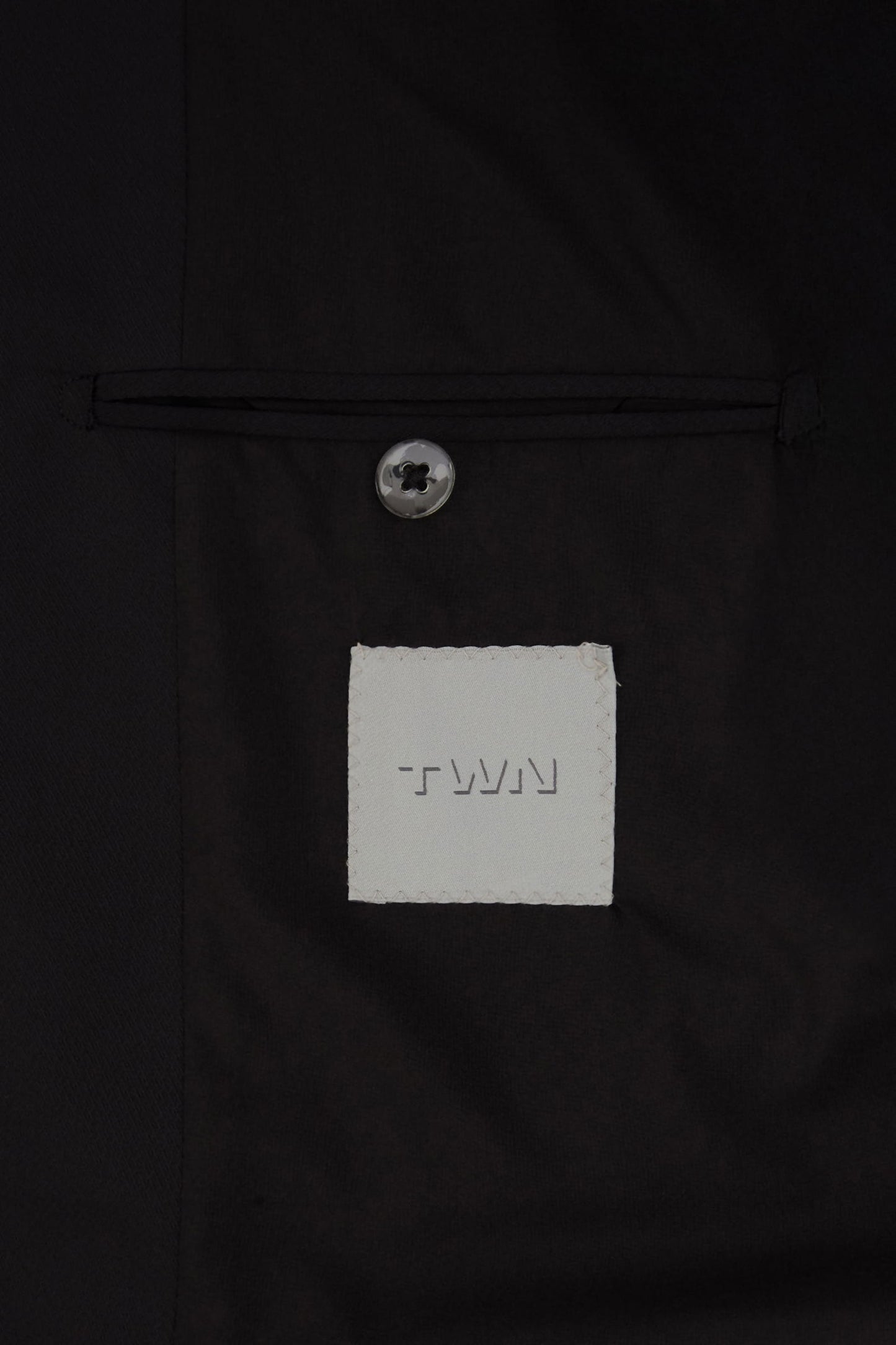 Twn Slim Fit Siyah Armürlü Kumaş Ceket
