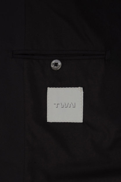 Twn Slim Fit Siyah Armürlü Kumaş Ceket