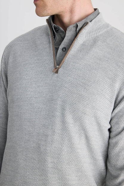 Ds Damat Regular Fit Gri Petek Örgü Kazak