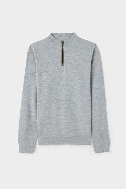 Ds Damat Regular Fit Gri Petek Örgü Kazak
