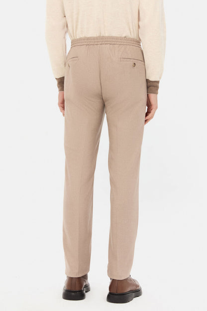 Ds Damat Regular Fit Bej Gabardin Jogger Pantolon