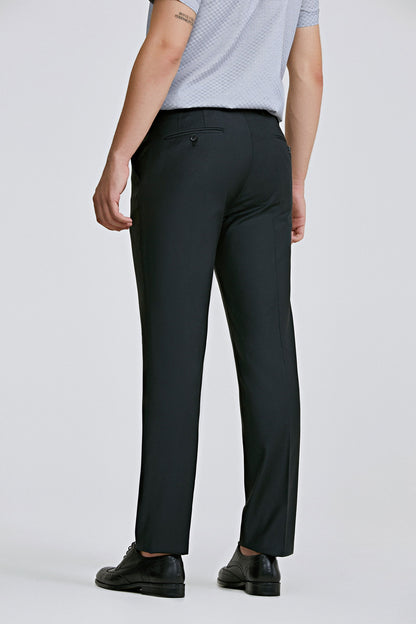 Ds Damat Regular Fit Siyah Düz Travel Kumaş Pantolon