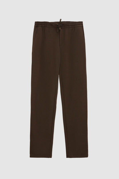 Ds Damat Slim Fit Kahverengi Örme Jogger Pantolon