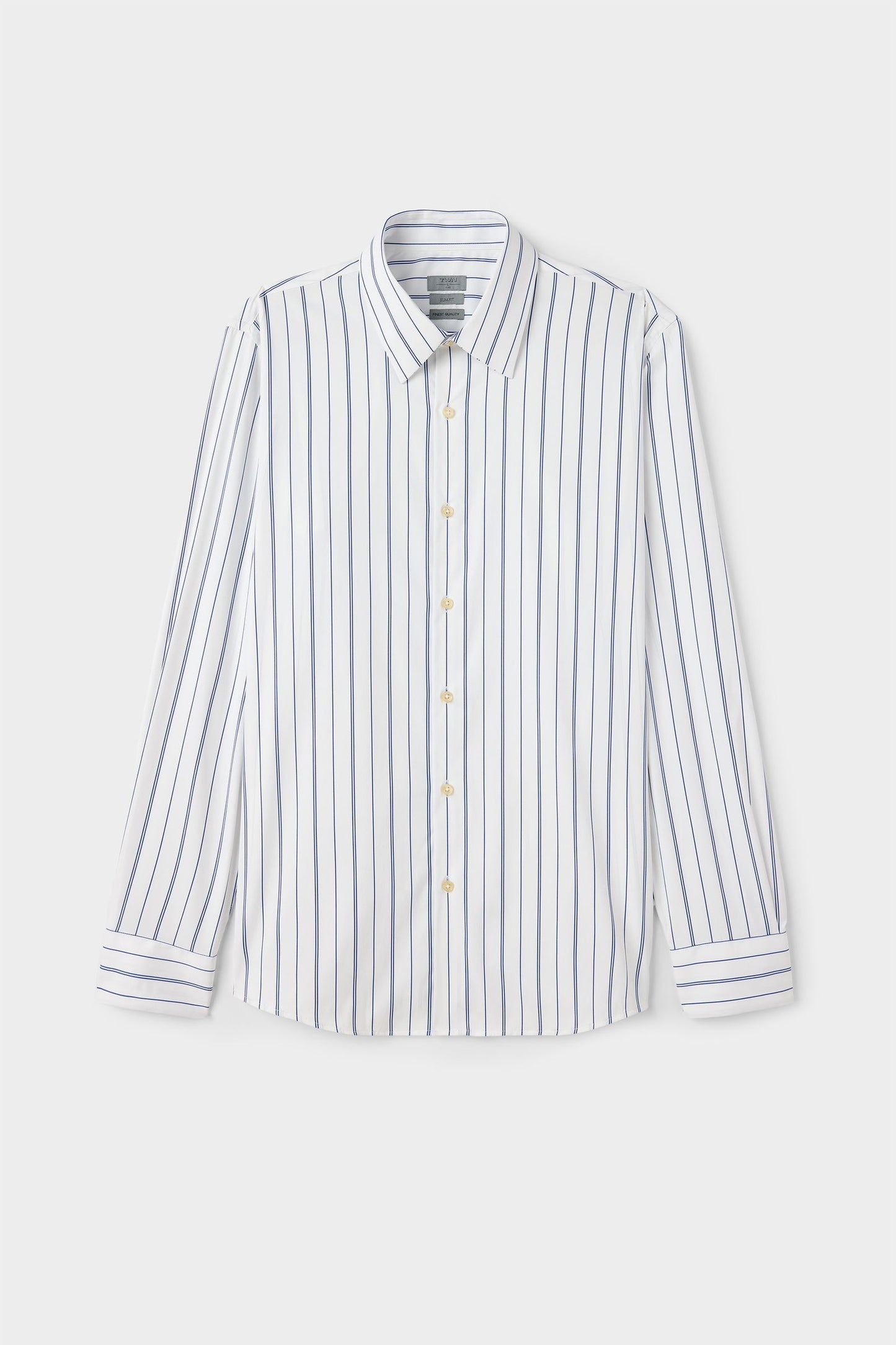 Twn Slim Fit Beyaz Çizgili Gömlek