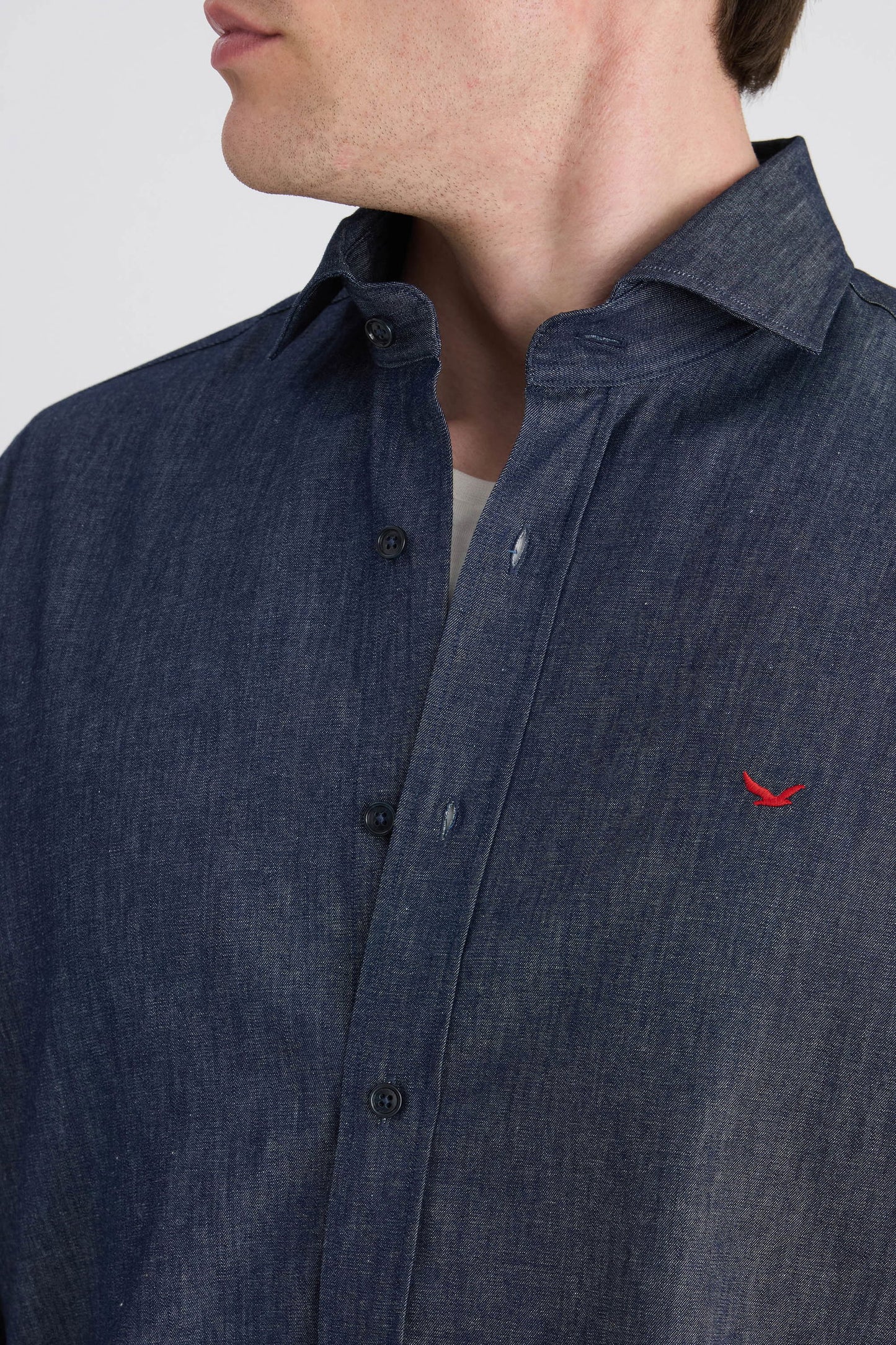 Ds Damat Comfort Indigo Düz Gömlek