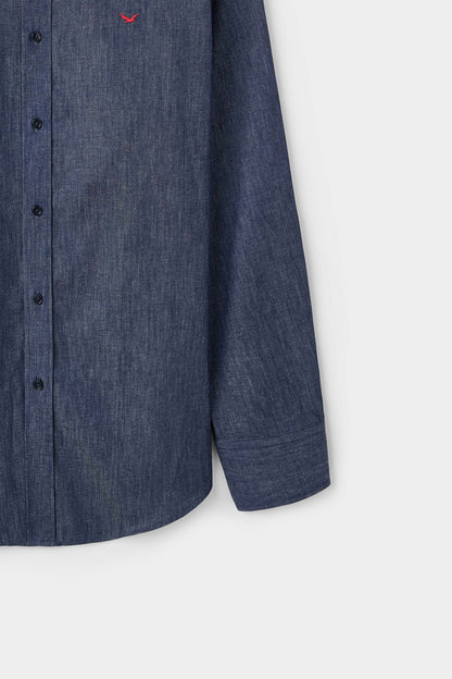Ds Damat Comfort Indigo Düz Gömlek