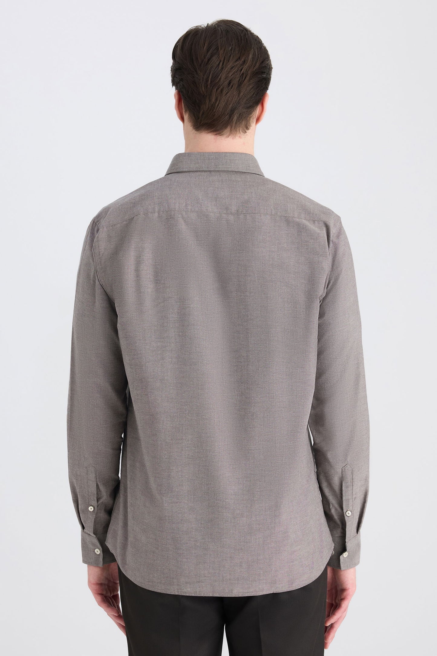 Twn Slim Fit Kahverengi Armürlü Gömlek