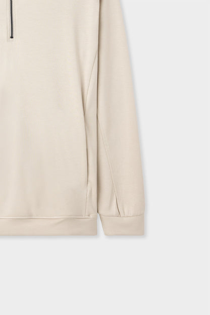 Ds Damat Regular Fit Bej Düz Sweatshirt
