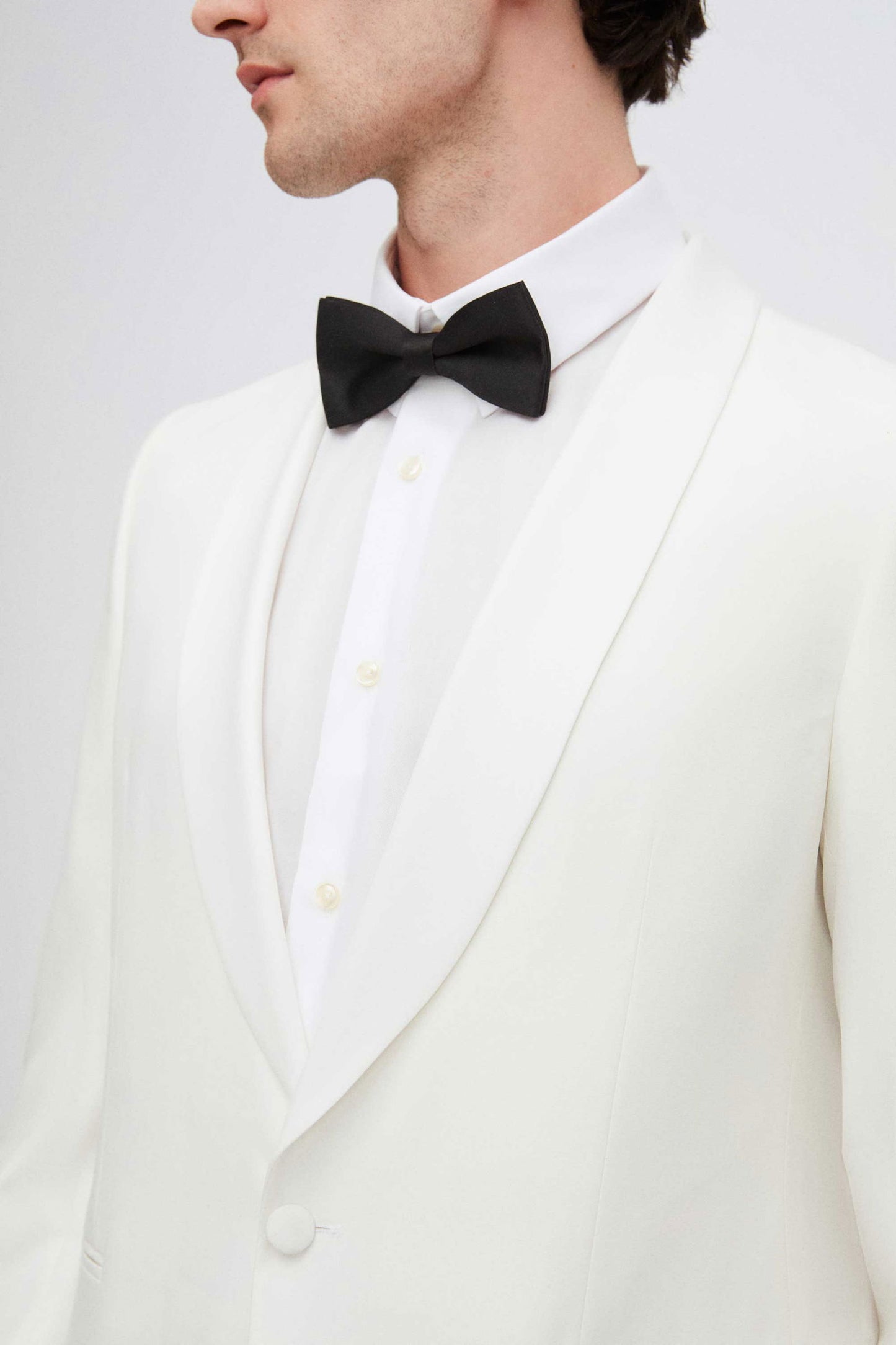 Twn Slim Fit Beyaz Düz Smokin Takim Elbise