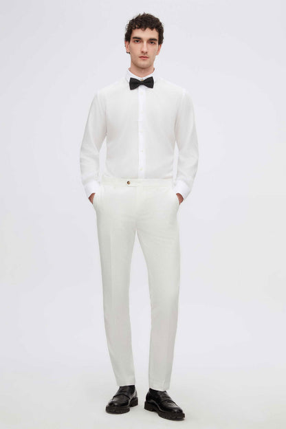 Twn Slim Fit Beyaz Düz Smokin Takim Elbise