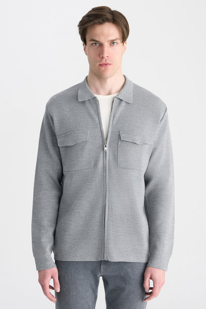 Twn Slim Fit Gri Yünlü Ceket