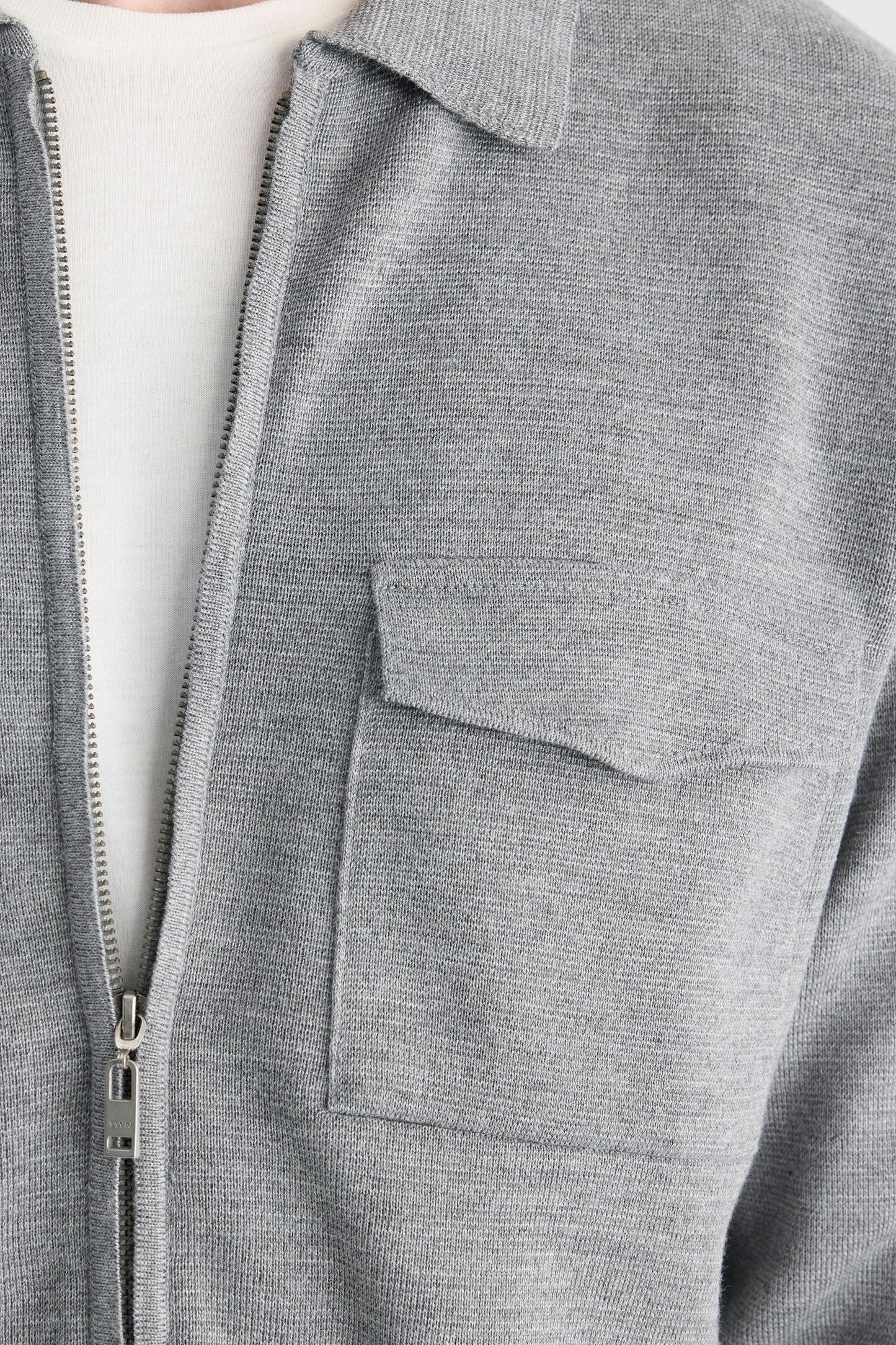 Twn Slim Fit Gri Yünlü Ceket
