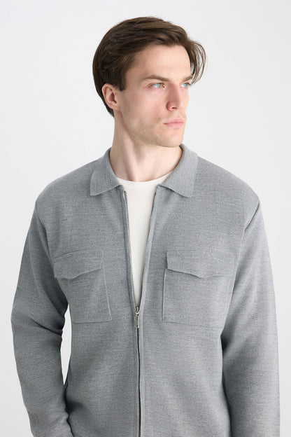 Twn Slim Fit Gri Yünlü Ceket