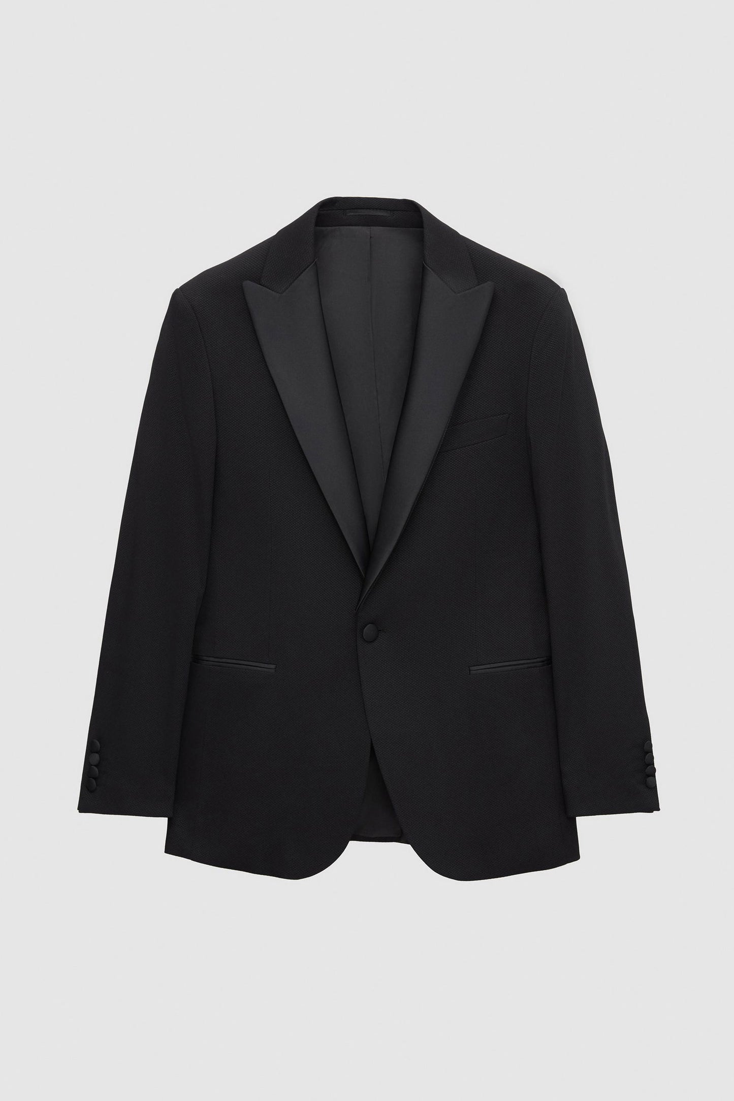 Ds Damat Slim Fit Siyah Armürlü Damatlık & Smokin Takim Elbise