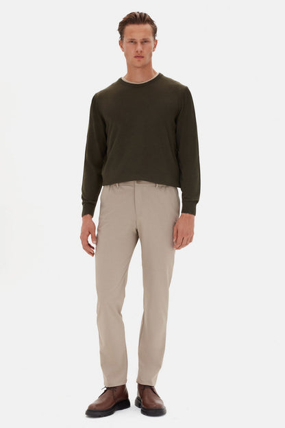 Ds Damat Relaxed Fit Bej Düz Jogger Pantolon