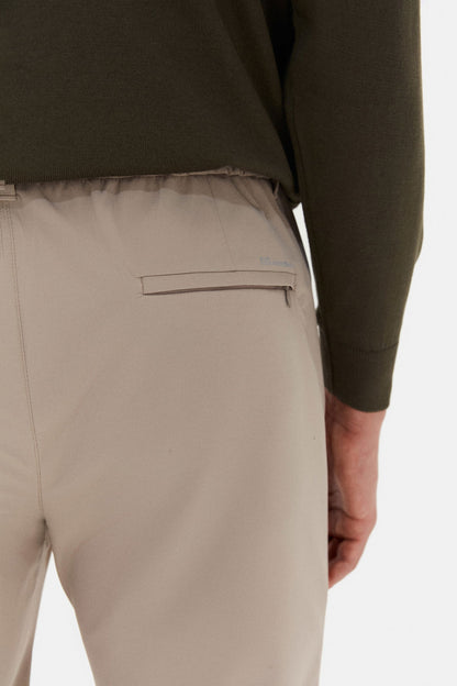 Ds Damat Relaxed Fit Bej Düz Jogger Pantolon