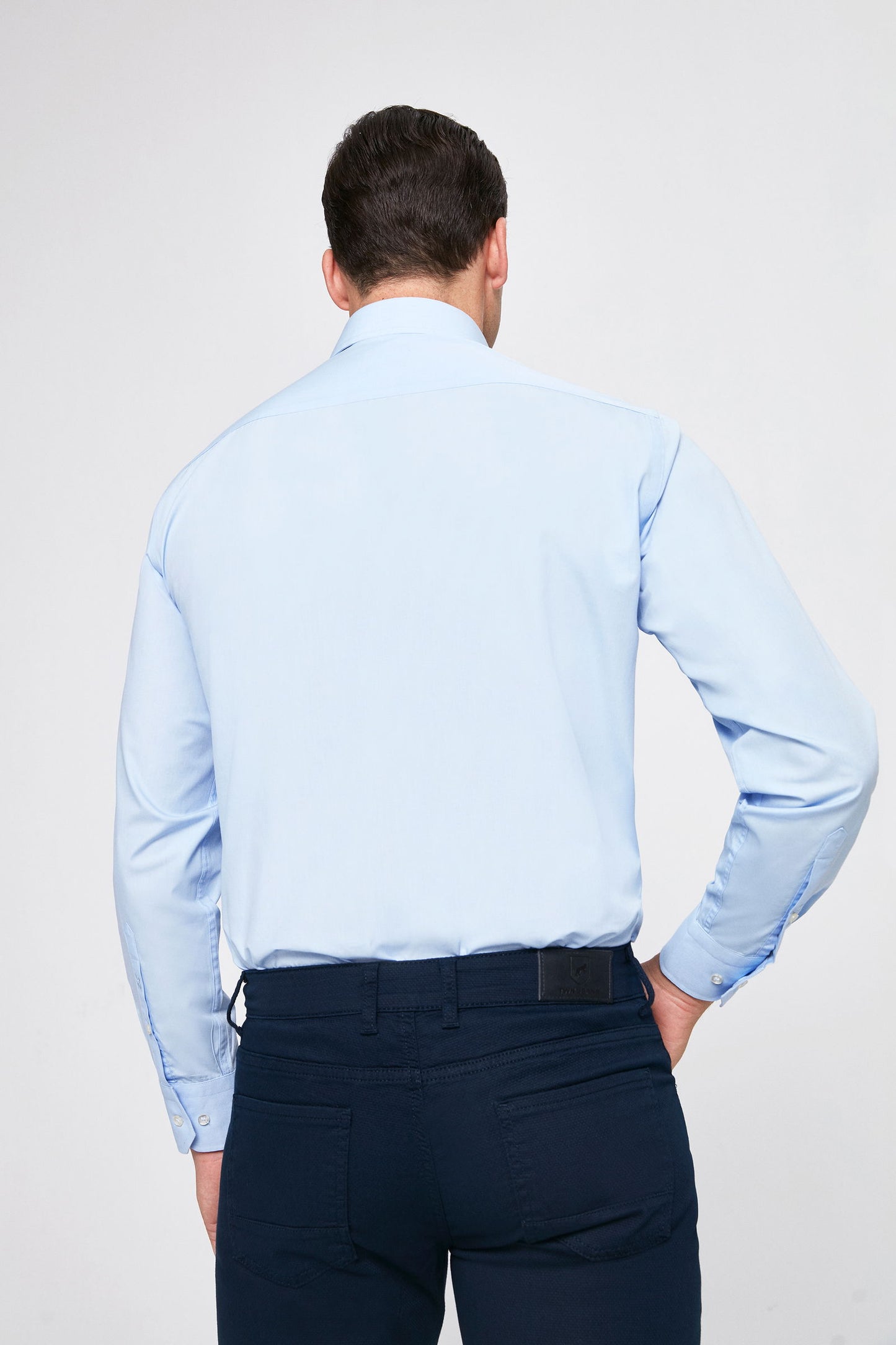 Ds Damat Regular Fit Mavi Düz Gömlek