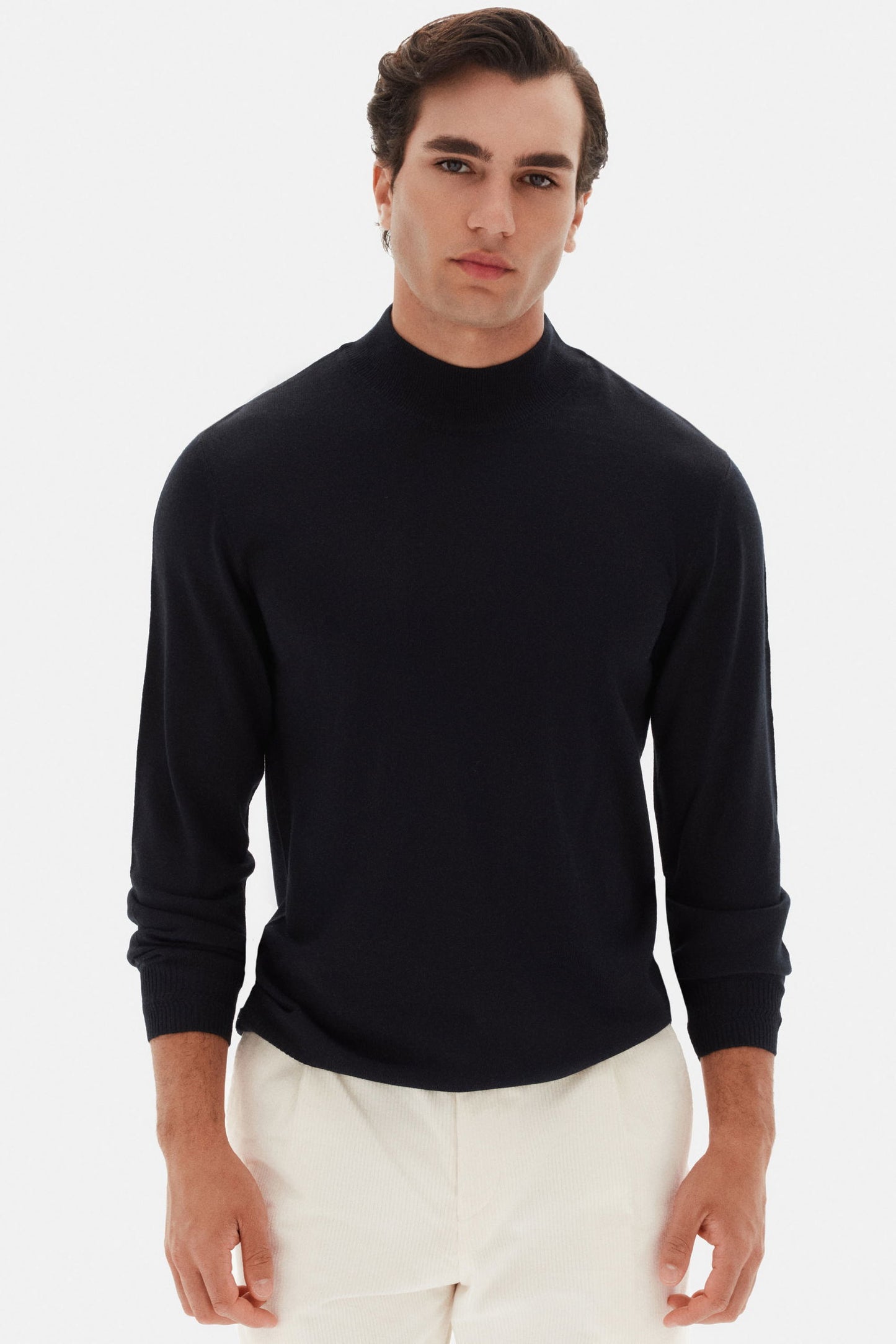 Ds Damat Regular Fit Lacivert Düz Örgü Kazak