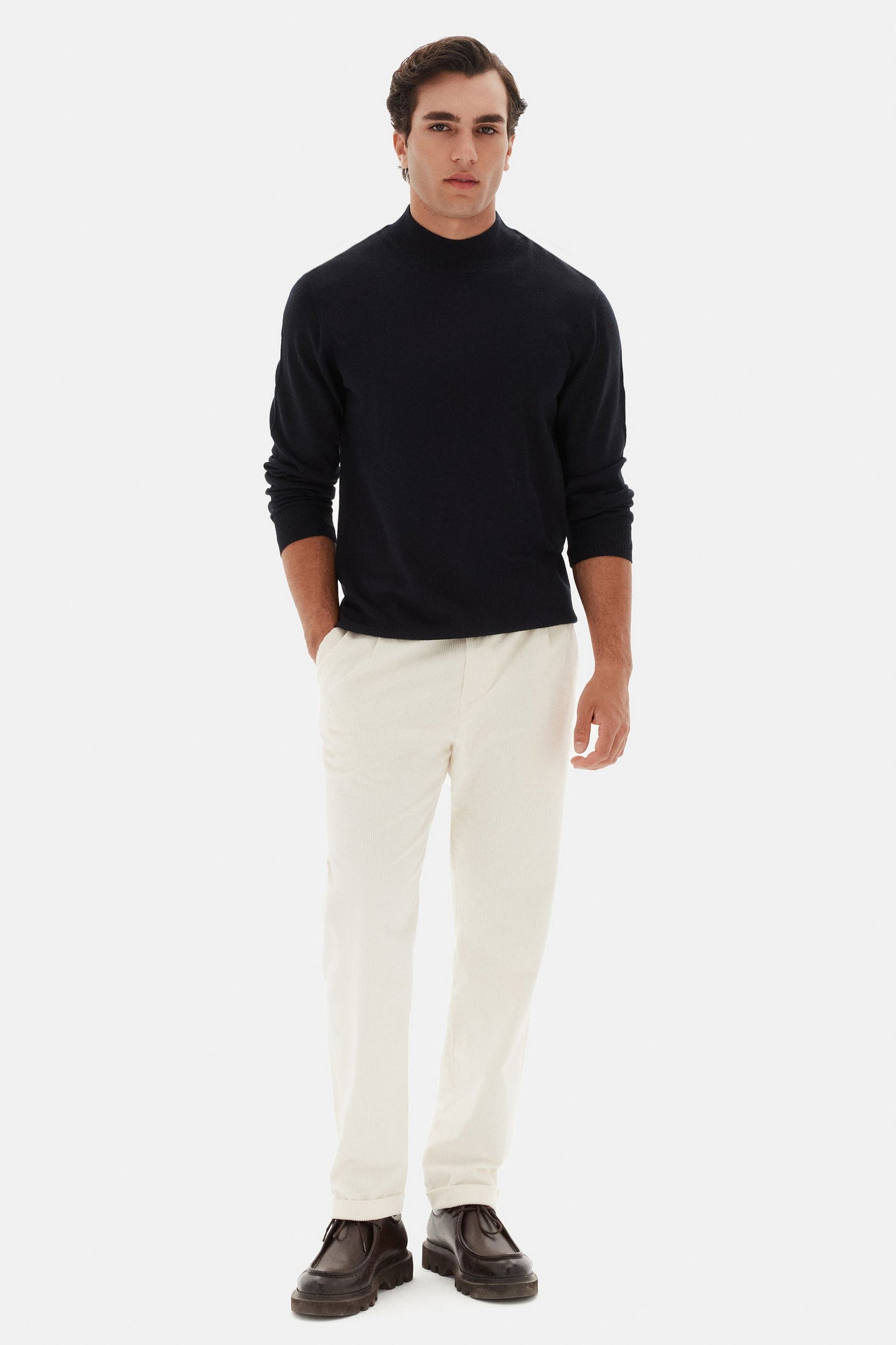Ds Damat Regular Fit Lacivert Düz Örgü Kazak