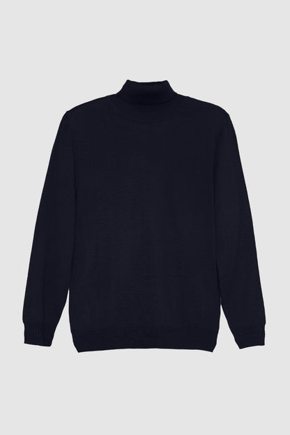 Ds Damat Regular Fit Lacivert Düz Örgü Kazak