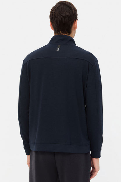 Ds Damat Regular Fit Lacivert Düz Sweatshirt